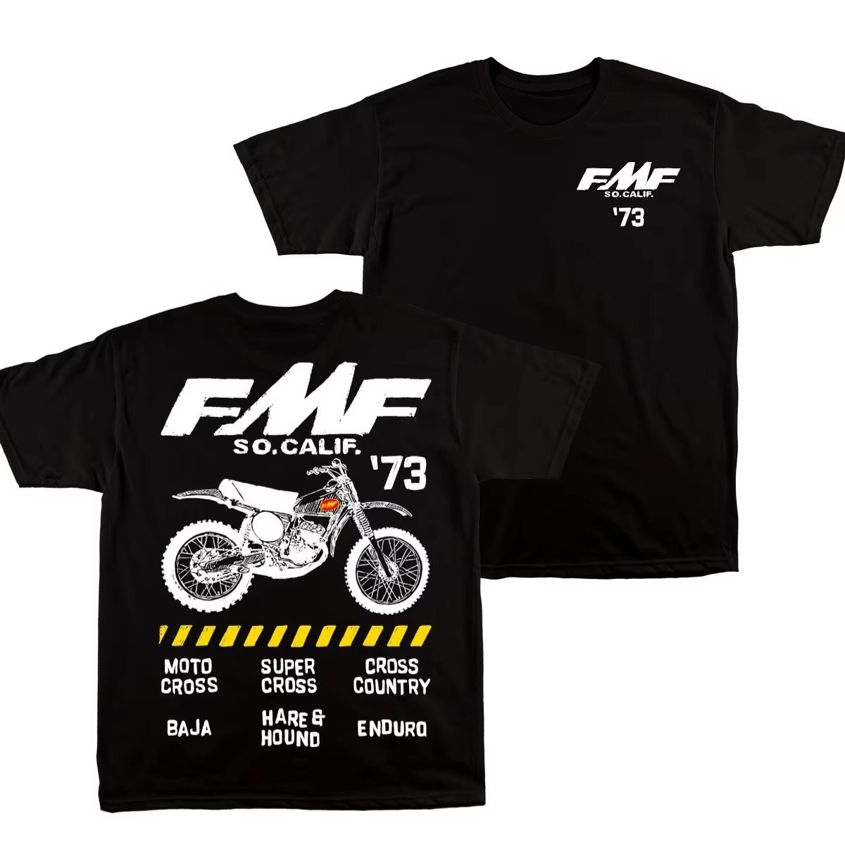 Streetwear Brand Vintage - T-shirt graphique de marque Black FMF